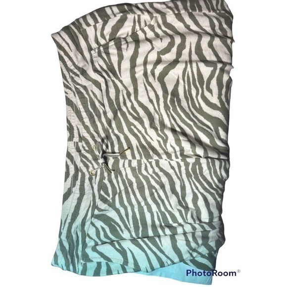 Weekends By Chico's Cropped Sweatpants Size 2‎ US L (12) Zebra Print - Picture 4 of 4